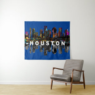 Houston, Texas bedekt met graffiti Wandkleed