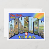Houston, Texas  Big Letters Briefkaart (Voorkant / Achterkant)