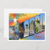 Houston, Texas  Big Letters Briefkaart (Voorkant / Achterkant)
