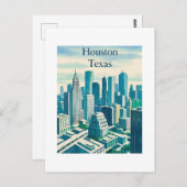 Houston Texas Briefkaart (Voorkant / Achterkant)