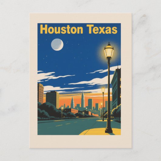 Houston Texas Briefkaart (Voorkant)