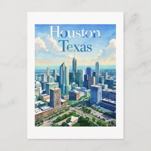 Houston Texas Briefkaart (Voorkant)