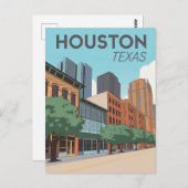 Houston Texas Briefkaart (Voorkant / Achterkant)