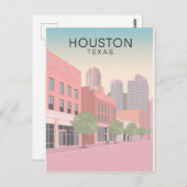 Houston Texas Briefkaart (Voorkant / Achterkant)