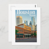 Houston Texas Briefkaart (Voorkant / Achterkant)
