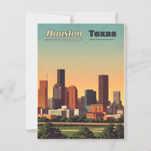  "Houston Texas" briefkaart ontwerp