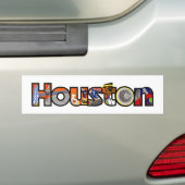 Houston Texas Bumpersticker (Op auto)