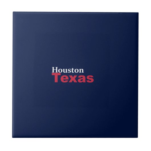 Houston, Texas Ceramic Tile Tegeltje (Voorkant)