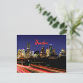 Houston Texas City Skyline Briefkaart (Staand voorkant)
