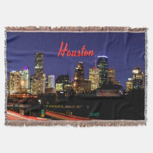 Houston Texas City Skyline Deken (Voorkant)