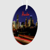 Houston Texas City Skyline Ornament (voorkant)