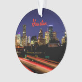 Houston Texas City Skyline Ornament (voorkant)