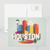 Houston, Texas | Cityscape Design Briefkaart (Voorkant / Achterkant)