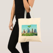 Houston Texas Downtown Vintage Tote Bag (Voorkant (product))