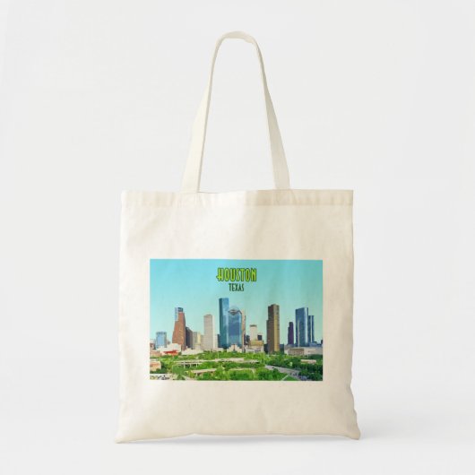 Houston Texas Downtown Vintage Tote Bag (Voorkant)
