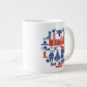 Houston Texas Icons Extra Grote Beker (Voorkant rechts)