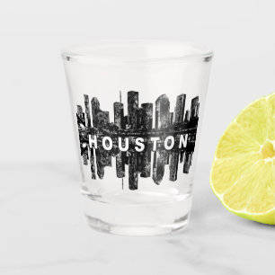 Houston Texas in zwarte inkt Shot Glas