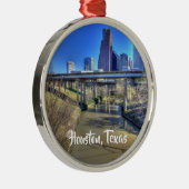 Houston, Texas Keepomwille Kerstmis Metalen Ornament (Rechts)