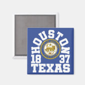 Houston, Texas Magneet (Voorkant / Achterkant)