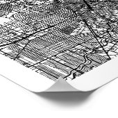 Houston Texas Minimal Modern Street Map Poster (Hoek)