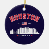 Houston Texas Modern Skyline  Keramisch Ornament (Voorkant)
