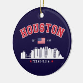 Houston Texas Modern Skyline  Keramisch Ornament (Links)