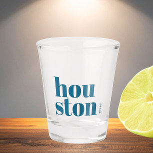 Houston Texas moderne typografie Shot Glas