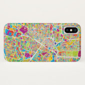 Houston, Texas | Neon Map Case-Mate iPhone Case (Achterkant (horizontaal))