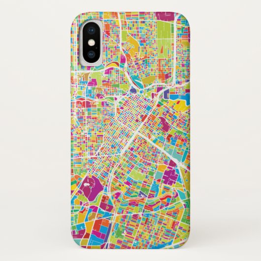 Houston, Texas | Neon Map Case-Mate iPhone Case (Achterkant)