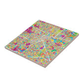 Houston, Texas | Neon Map Tegeltje (Zijkant)