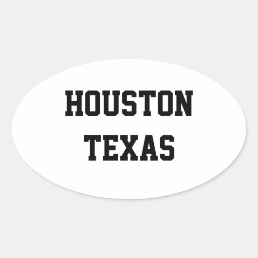 Houston Texas ovale stickers (Voorkant)