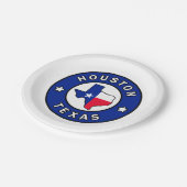 Houston Texas Papieren Bordje (Gekanteld)