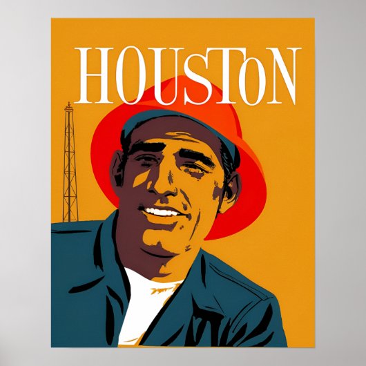 Houston, Texas reisposter Poster (Voorkant)