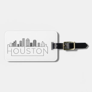 Houston, Texas Skyline Bagagelabel