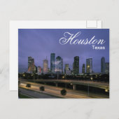 Houston Texas Skyline Briefkaart (Voorkant / Achterkant)