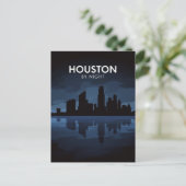 Houston Texas: Skyline By Night Briefkaart (Staand voorkant)