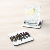 Houston, Texas skyline in graffiti Bier Onderzetter (Rechterzijde)