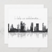 HOUSTON TEXAS SKYLINE - Invitation (Devant / Derrière)