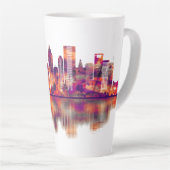 Houston Texas Skyline Latte Mok (Rechterhoek)