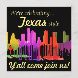 HOUSTON TEXAS SKYLINE PUDDLES - KAART