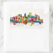 Houston Texas Skyline Rechthoekige Sticker (Tas)