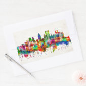 Houston Texas Skyline Rechthoekige Sticker (Envelop)