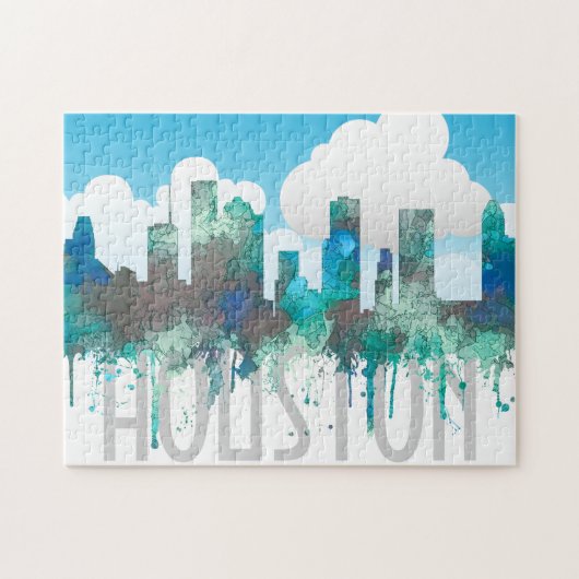Houston, Texas Skyline - SG Oerwoud Legpuzzel (Horizontaal)