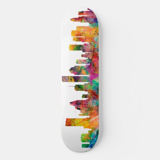 Houston Texas Skyline Skateboard (Voorkant)