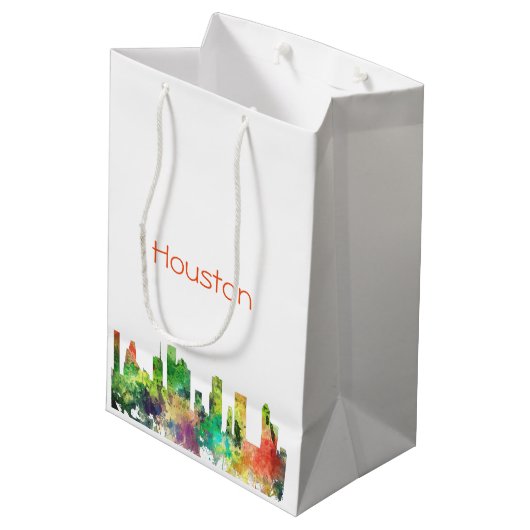HOUSTON TEXAS SKYLINE SP - MEDIUM CADEAUZAKJE (Achterkant Gekanteld)