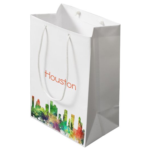 HOUSTON TEXAS SKYLINE SP - MEDIUM CADEAUZAKJE (Voorkant Gekanteld)