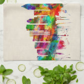 Houston Texas Skyline Theedoek (Gevouwen)