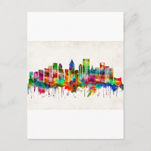 Houston Texas Skyline Uitnodiging Briefkaart (Voorkant)