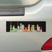 HOUSTON TEXAS SKYLINE WB1 - BUMPERSTICKER (Op auto)