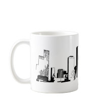 Houston, Texas Skyline, Zwart - Line Art